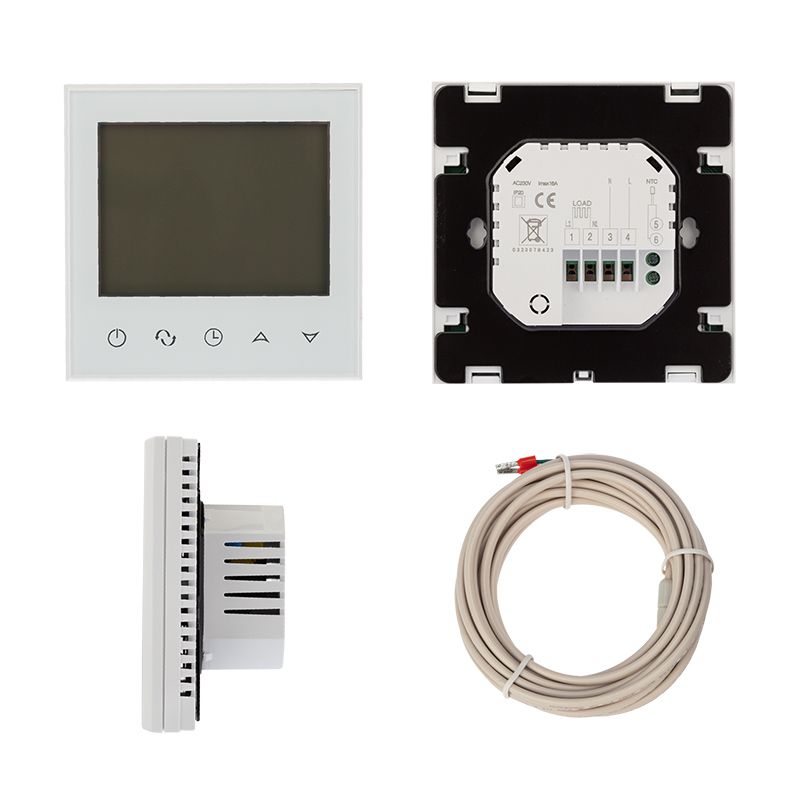Терморегулятор R100W с автоматическим программированием и сенсорными кнопками белый REXANT - Фото 2