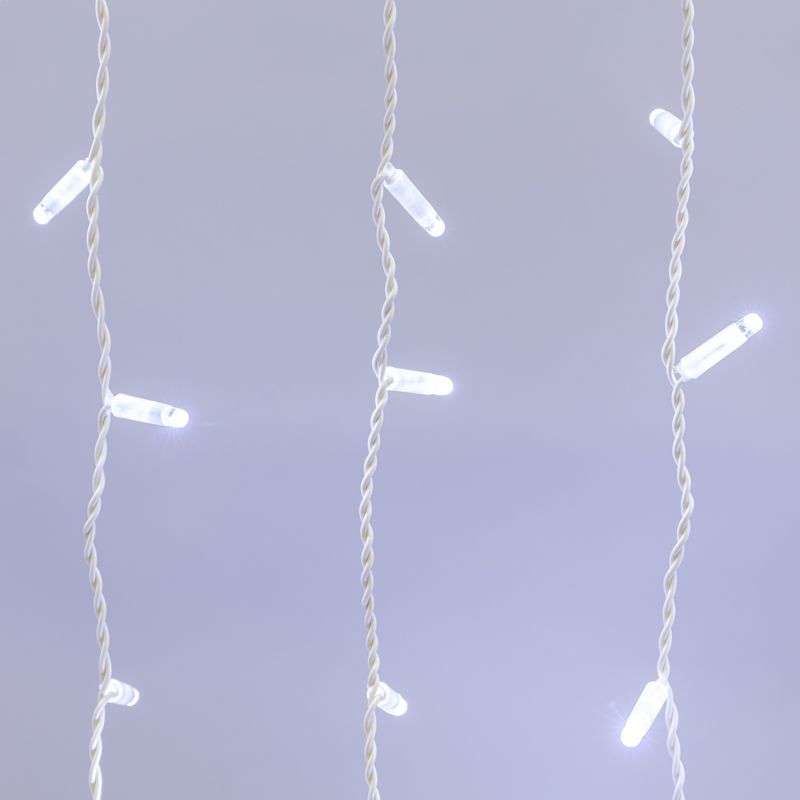 Гирлянда светодиодная Занавес 2х1,5м 300 LED БЕЛЫЙ белый ПВХ IP65 постоянное свечение 230В нужен блок 303-500-1 NEON-NIGHT - Фото 2
