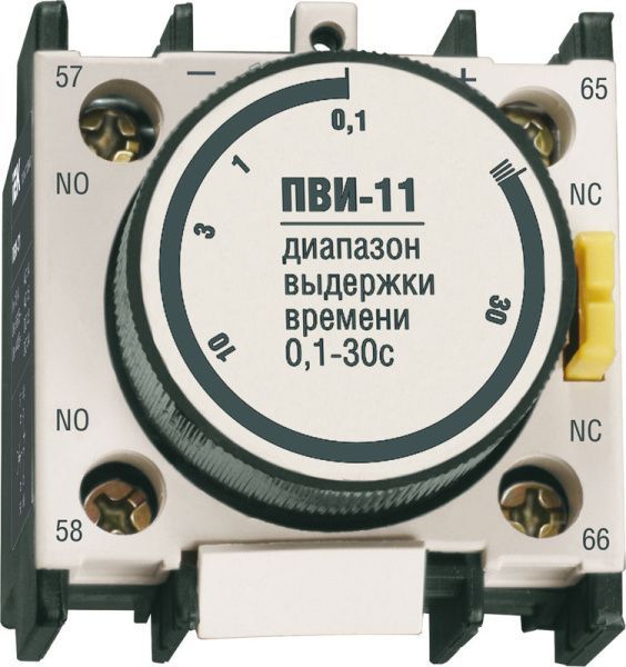 Приставка ПВИ-11 задержка на включение 0,1-30сек 1NO+1NC IEK KPV10-11-1