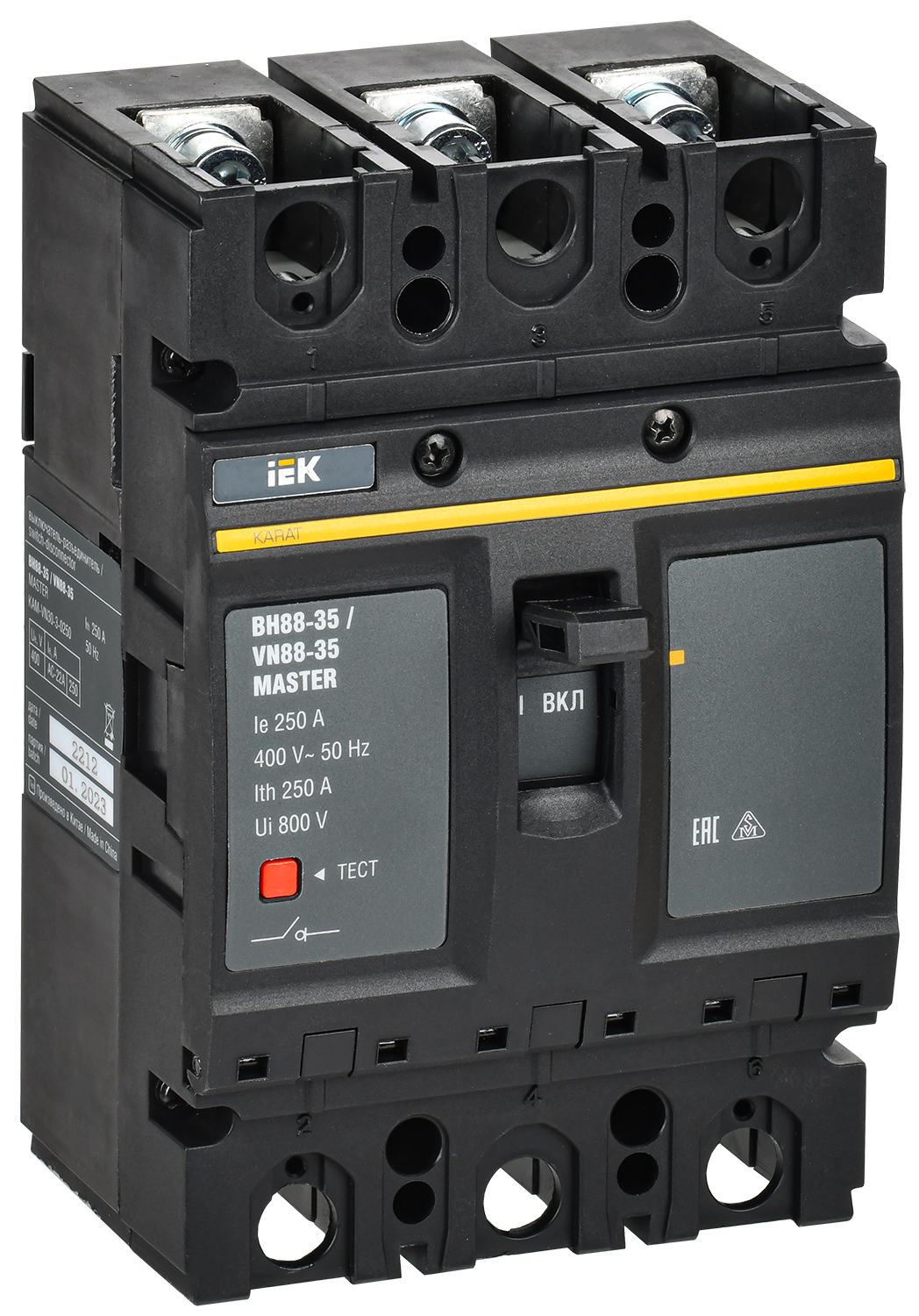KARAT MASTER Выключатель-разъединитель ВН88-35 3P 250А IEK KAM-VN30-3-0250