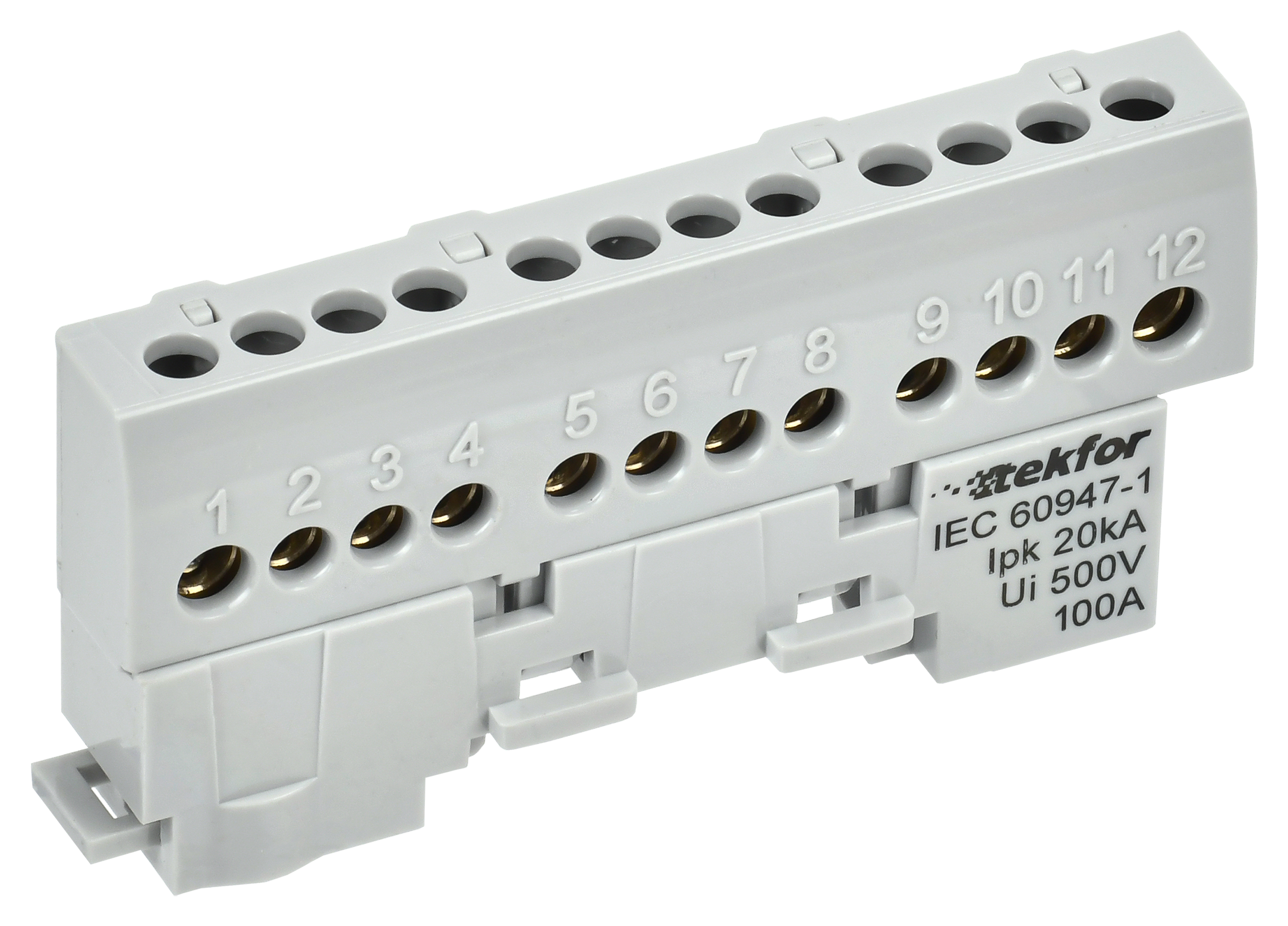 TEKFOR Шина L "фаза" изолированная на универсальном держателе 6х9-10-Ср IEK TF-NN10-10-KL-K03