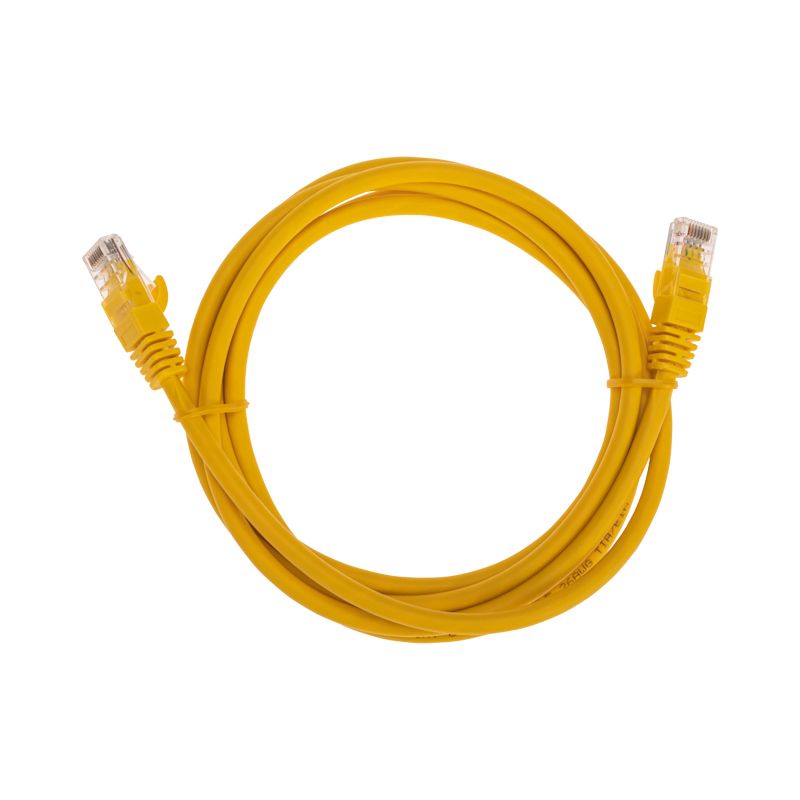 Патч-корд U/UTP, CAT 6, RJ45-RJ45, 26AWG, LSZH, желтый, 2м REXANT 02-0295-2