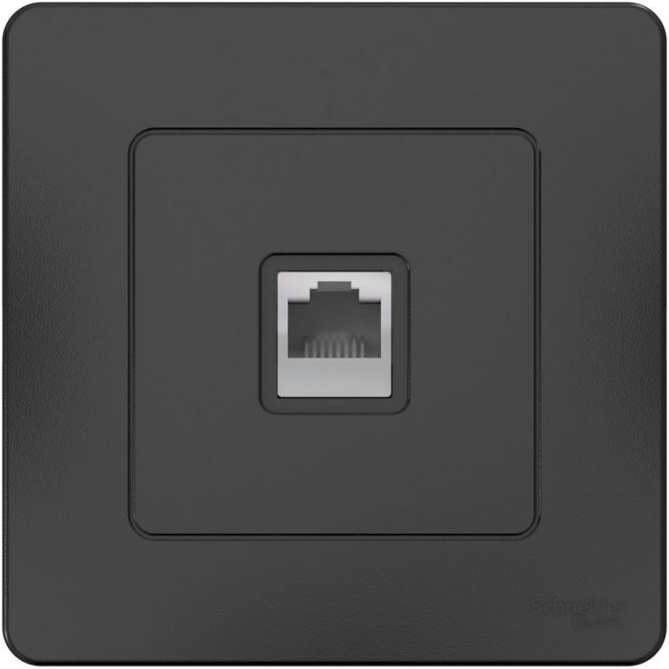 Розетка компьютерная 1-м СП Blanca RJ45 кат.5E антрацит SE BLNIS045006 - Фото 2