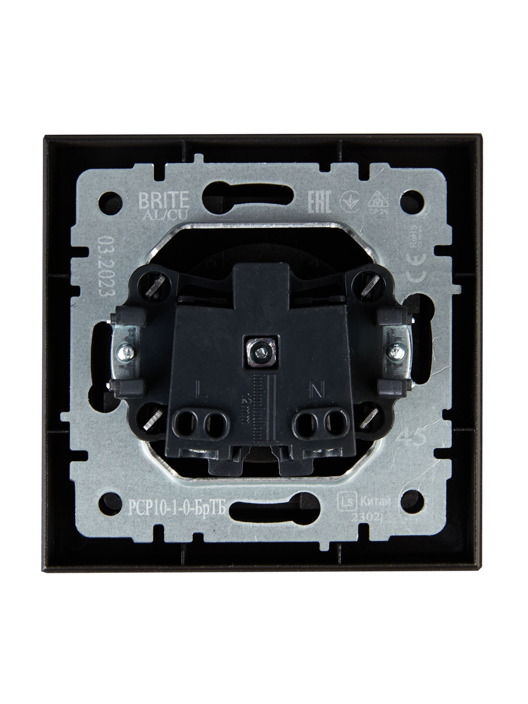 BRITE Розетка 1-местная без заземления без защитных шторок 10А в сб. РСР10-1-0-БрТБ темная бронза IEK - Фото 3