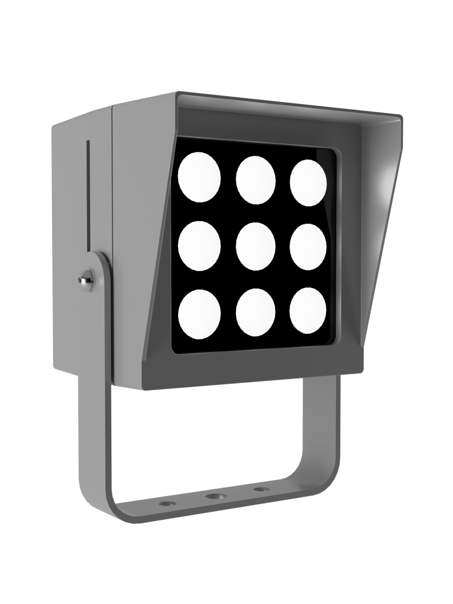 Светильник L-point 9/9/Г45/830/04/A1-C1/230АС IP65 RAL7035 Муар LEDEL PNT9-3832-413-1272