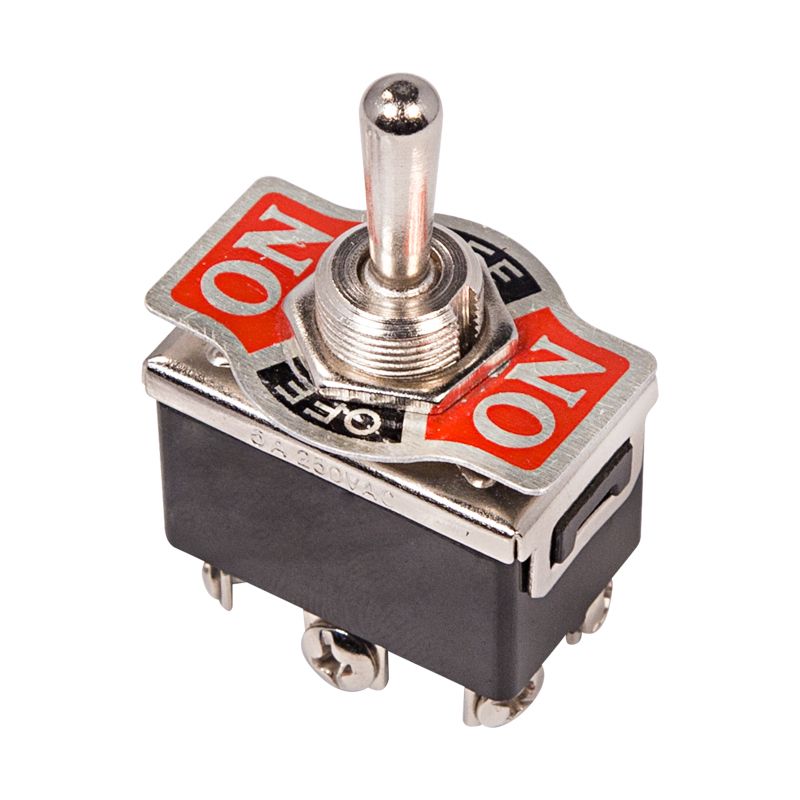 Тумблер 250V 15А (6c) ON-OFF-(ON) двухполюсный (KN-213) REXANT 36-4171