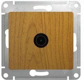 Розетка телевизионная оконечная TV 1-м СП Glossa 1дБ механизм дерево дуб SE GSL000591