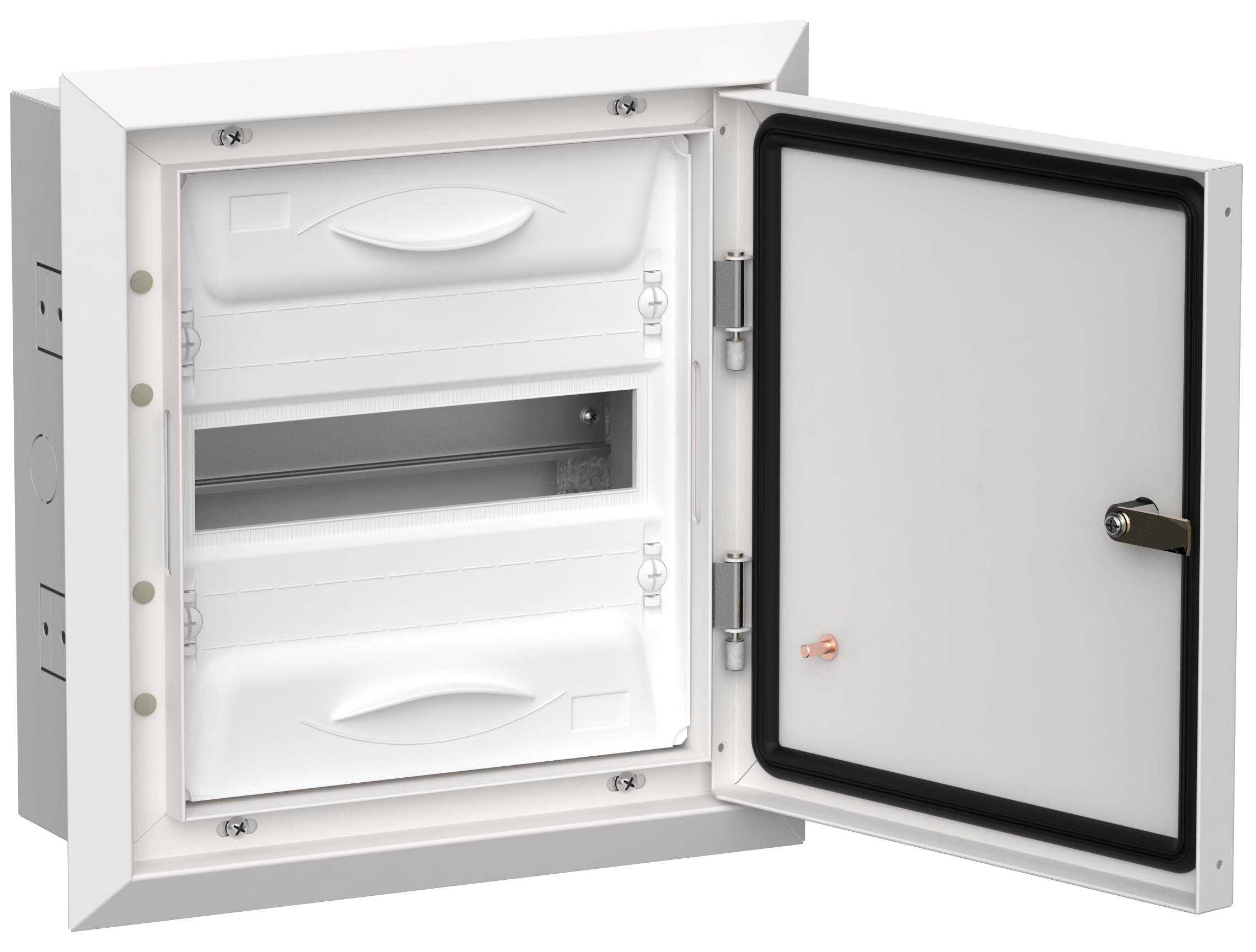 TITAN 5 Корпус металлический ЩРв-12 (1х12) 380х365х130мм IP31 белый (одна дверь) IEK