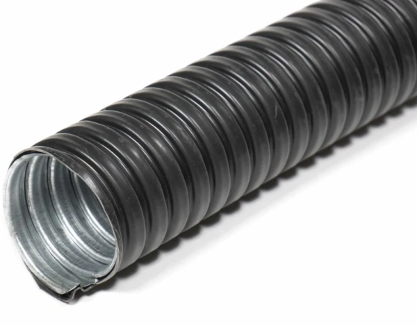 Металлорукав в ПВХ-изоляции Р3-ЦП нг LS 15  (50м/уп) черный ГОФРОМАТИК (ЗЭТАРУС)