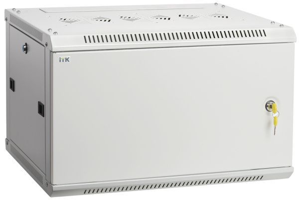 ITK Шкаф настенный LINEA W 15U 600х450мм дверь металл RAL 7035