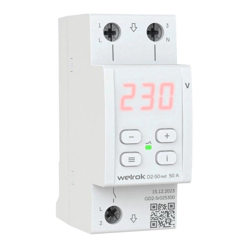 Реле напряжения Welrok D2-50 red - Фото 2