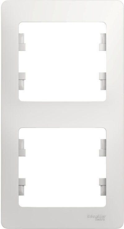 Рамка 2-м Glossa вертикал. бел. SE GSL000106