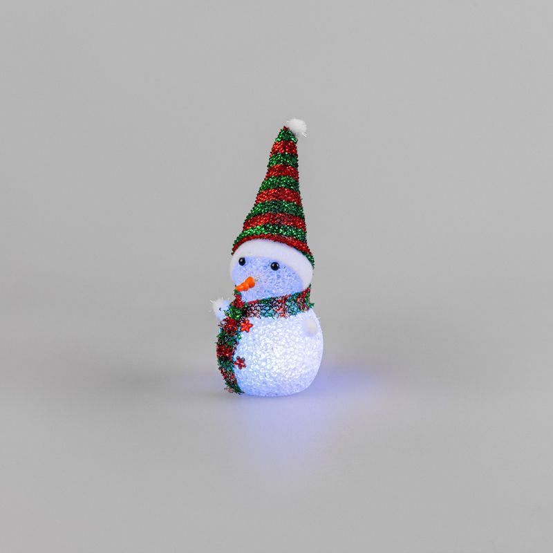 Фигура светодиодная Снеговик 17см, RGB 513-018