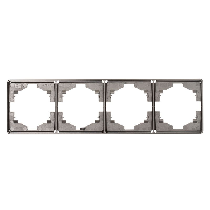 Рамка ROUND 4-постовая титан KRANZ KR-78-0754-2