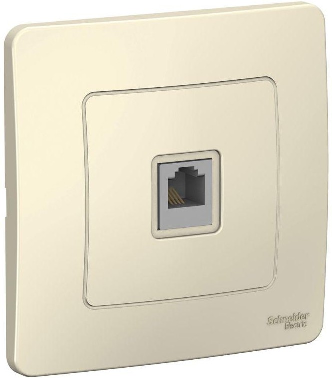 Розетка телефонная 1-м СП Blanca RJ11 молочн. SE BLNIS011002