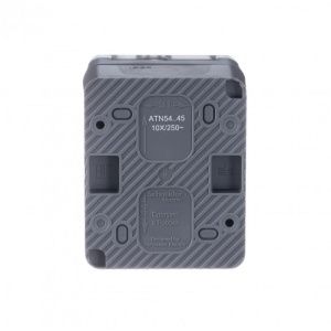 Розетка 1-м ОП AtlasDesign Profi54 16А IP54 250В с заземл. защ. шторки антрацит SE ATN544045 1616134