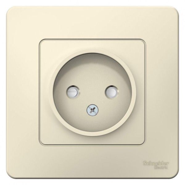 Розетка 1-м СП Blanca 16А IP20 250В без заземл. защ. шторки молоч. SE BLNRS000112