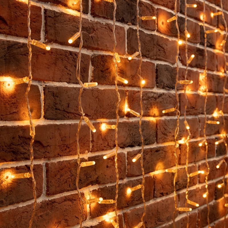 Гирлянда Светодиодный Дождь 2х3м, постоянное свечение, прозрачный провод, 230 В, диоды ЖЁЛТЫЕ 235-151