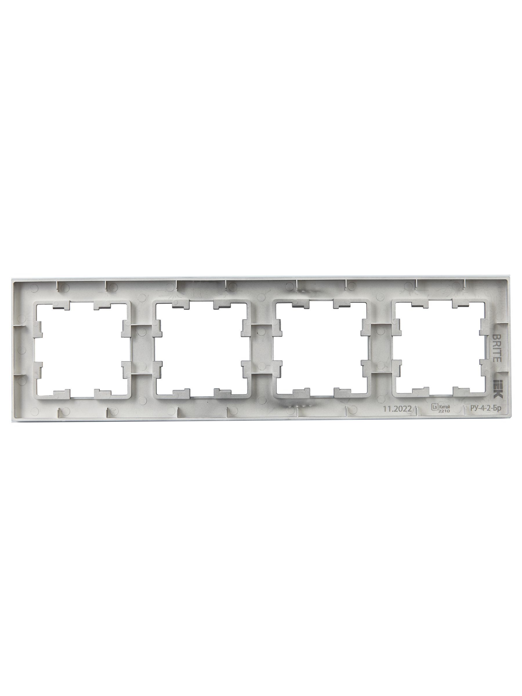 BRITE Рамка 4-местная РУ-4-2-Бр стекло маренго матовый IEK - Фото 7