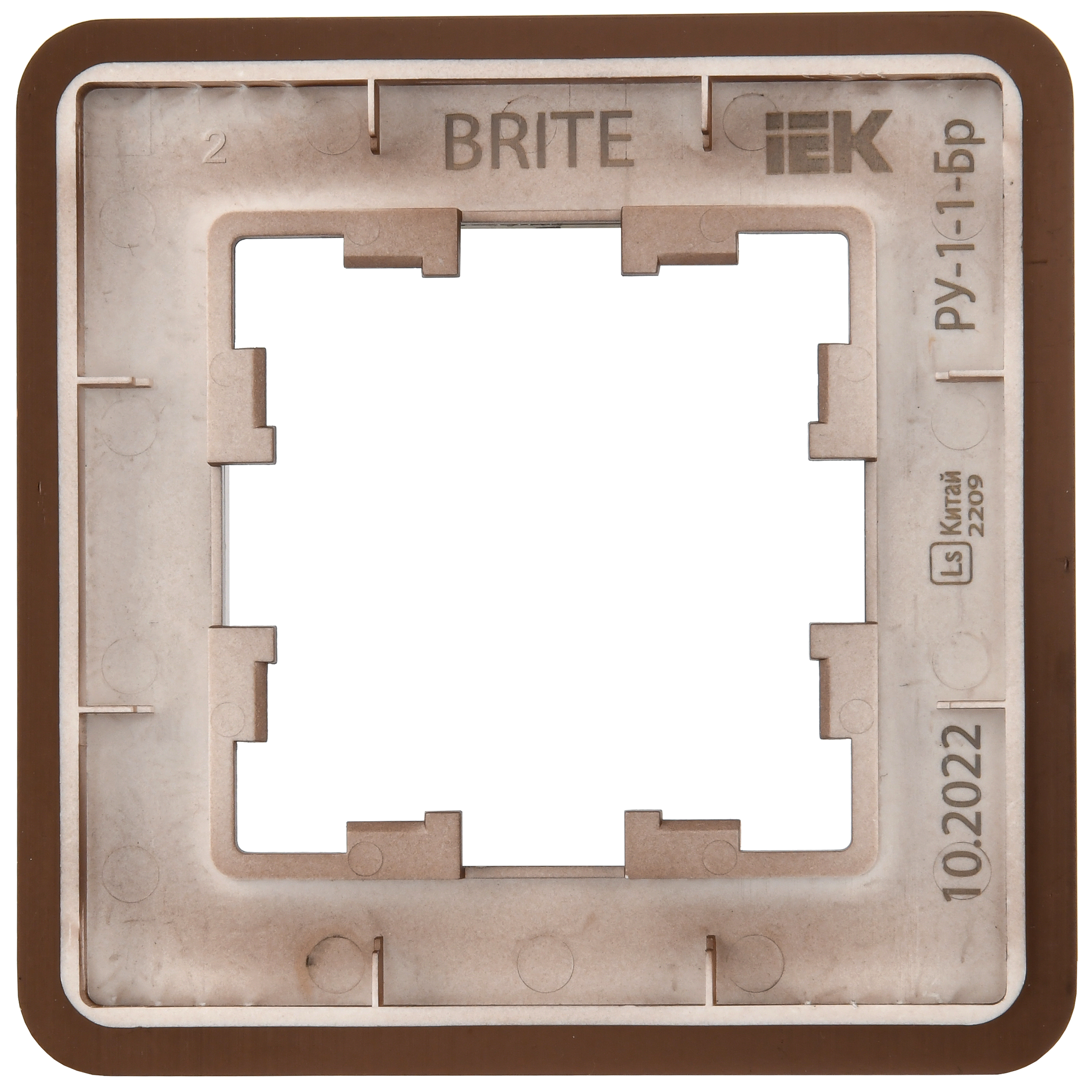 BRITE Рамка 1-местная РУ-1-1-Бр металл коричневый RE AL IEK - Фото 7