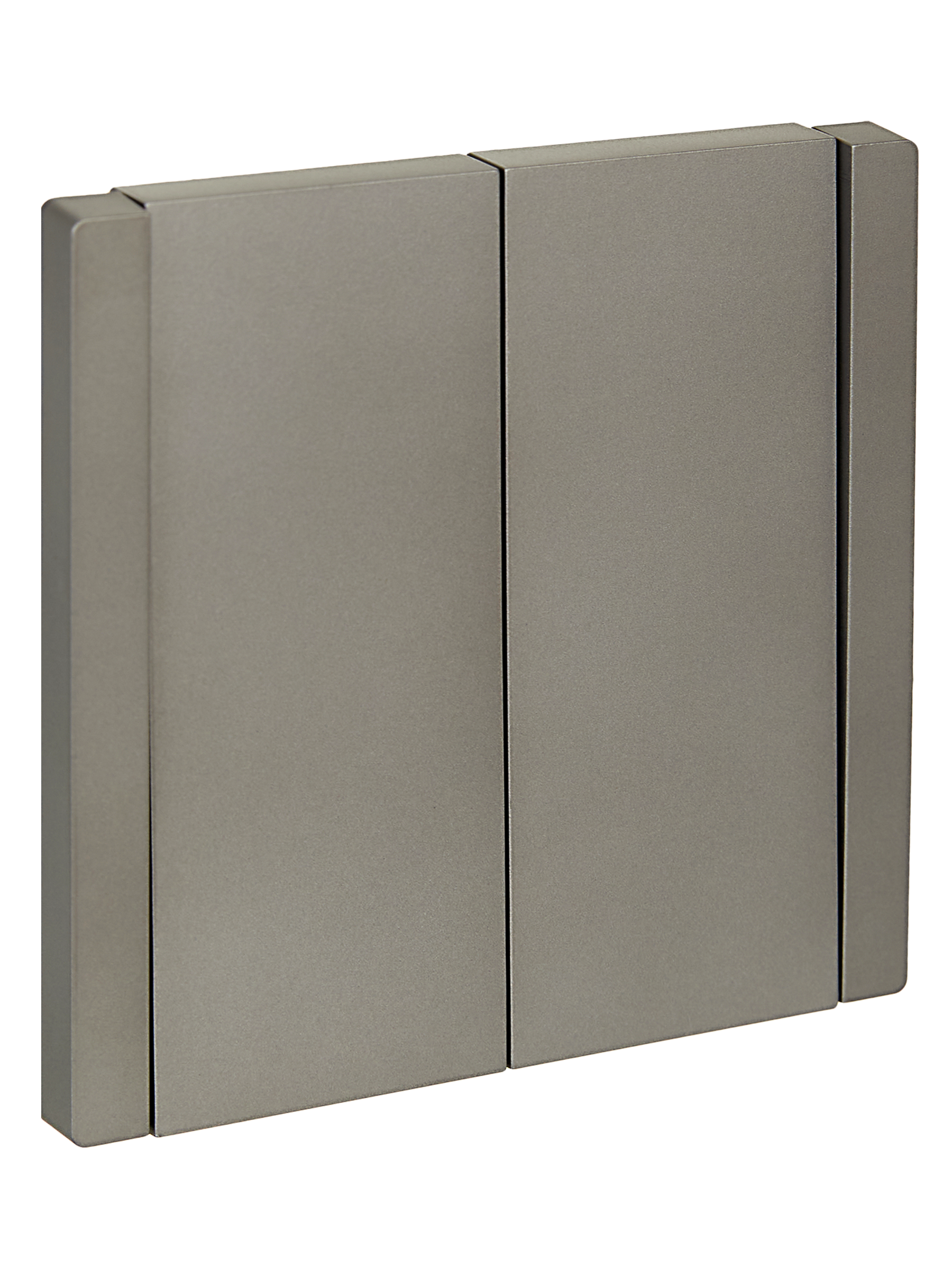 FORTE&PIANO Выключатель 2-клавишный проходной 10А FP507 сталь IEK FP-V22-0-10-1-K46