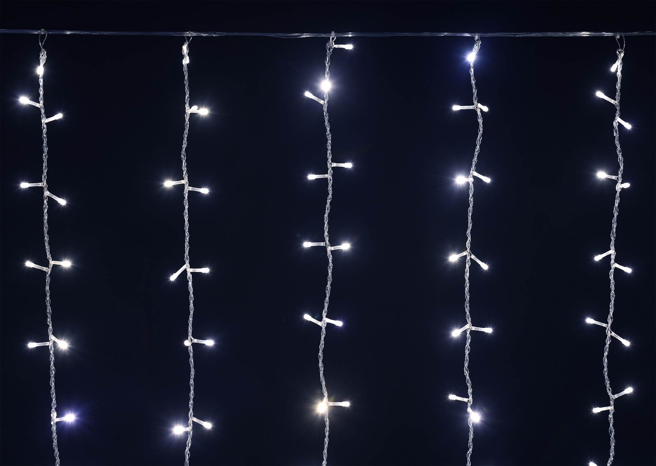 LIGHTING Гирлянда занавес 1,5х1,5м 160 светодиодов белый свет IP20 прозрачный шнур 3м 230В транзит IEK LGDB201-2-160-L1-T-S-20