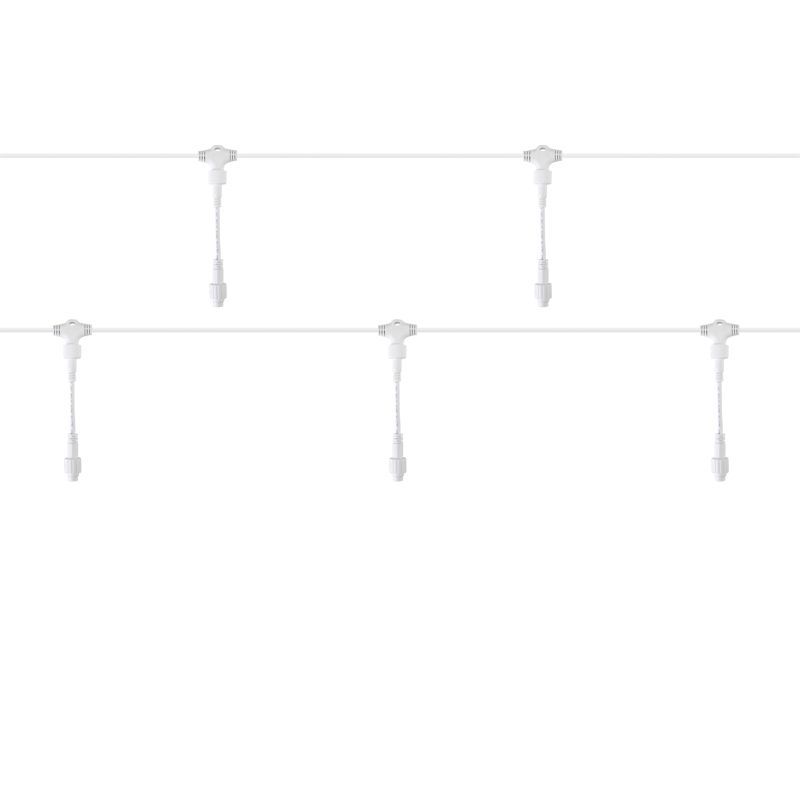 Разветвитель - шина для уличных гирлянд Professional (1 вход, 5 выходов), расстояние 50 см, белый ПВ 315-408
