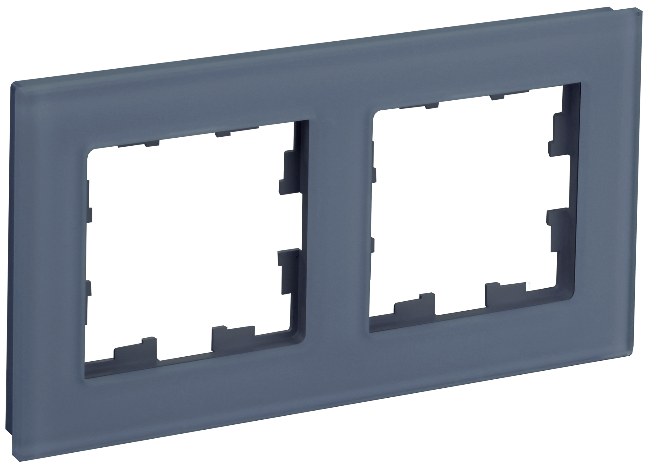 BRITE Рамка 2-местная РУ-2-2-Бр стекло маренго матовый IEK