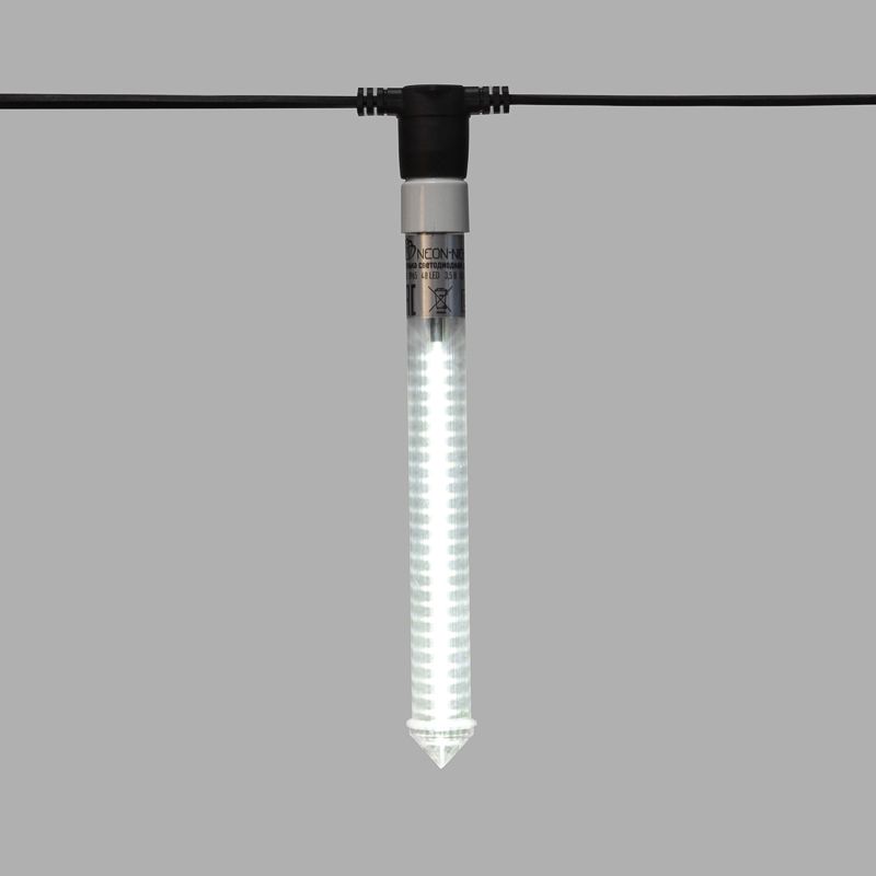 Сосулька светодиодная E27 30см двухсторонняя 24x2 LED БЕЛЫЙ IP65 230В NEON-NIGHT - Фото 2
