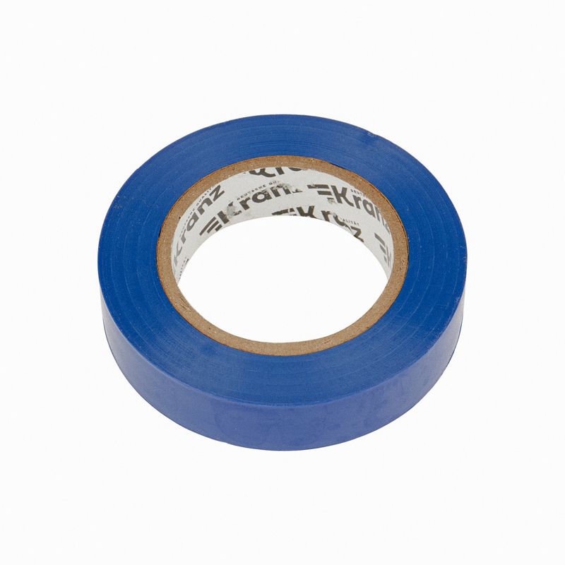 Изолента ПВХ 0,13х15мм, 20м, синяя KRANZ - Фото 4