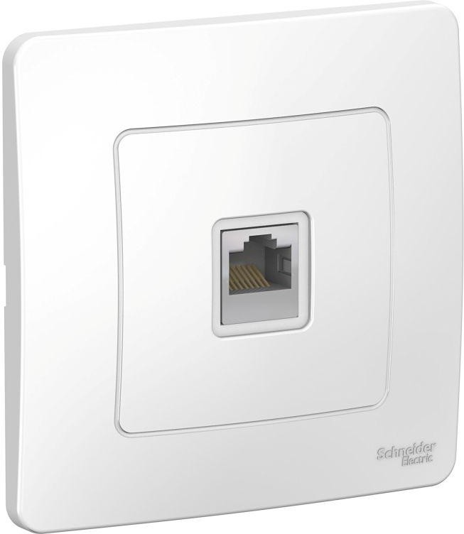 Розетка компьютерная 1-м СП Blanca RJ45 кат.5E бел. SE BLNIS045001 - Фото 2