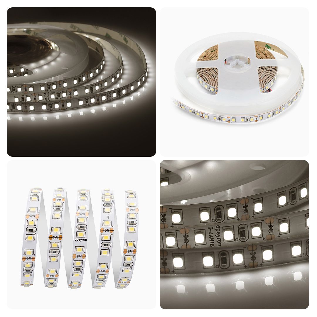 Лента светодиодная СТ smd3528 120д/м 12В 3000К IP20 5м Apeyron - Фото 8