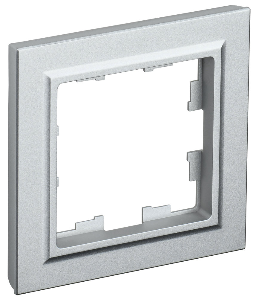 BRITE Рамка 1-местная РУ-1-БрА алюминий IEK