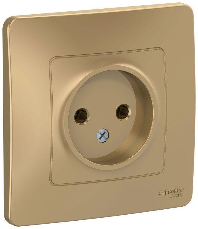 Розетка 1-м СП Blanca 16А IP20 250В без заземл. без защ. шторок титан SE BLNRS000014 - Фото 2