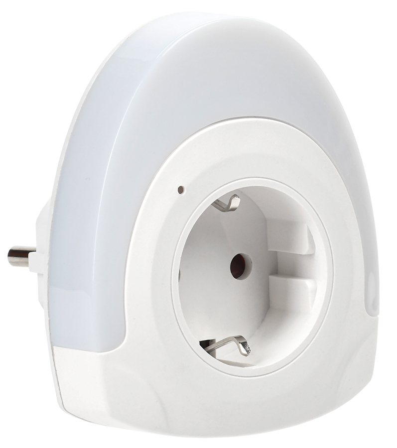 LIGHTING Светильник-ночник светодиодный 002 овал со свободной розеткой 220В IEK LDNN1-002-OV-P-00-S-K01