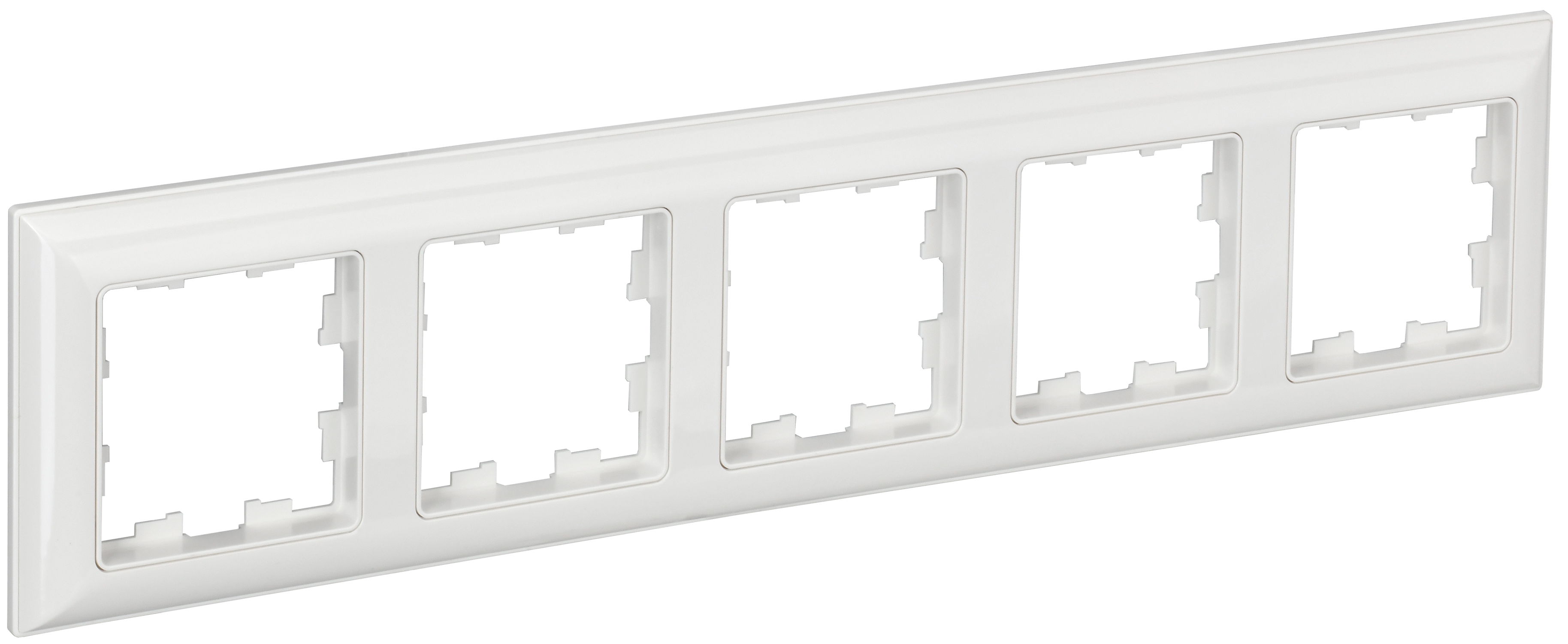BRITE Рамка 5-местная РУ-5-Бр белый/белый IEK