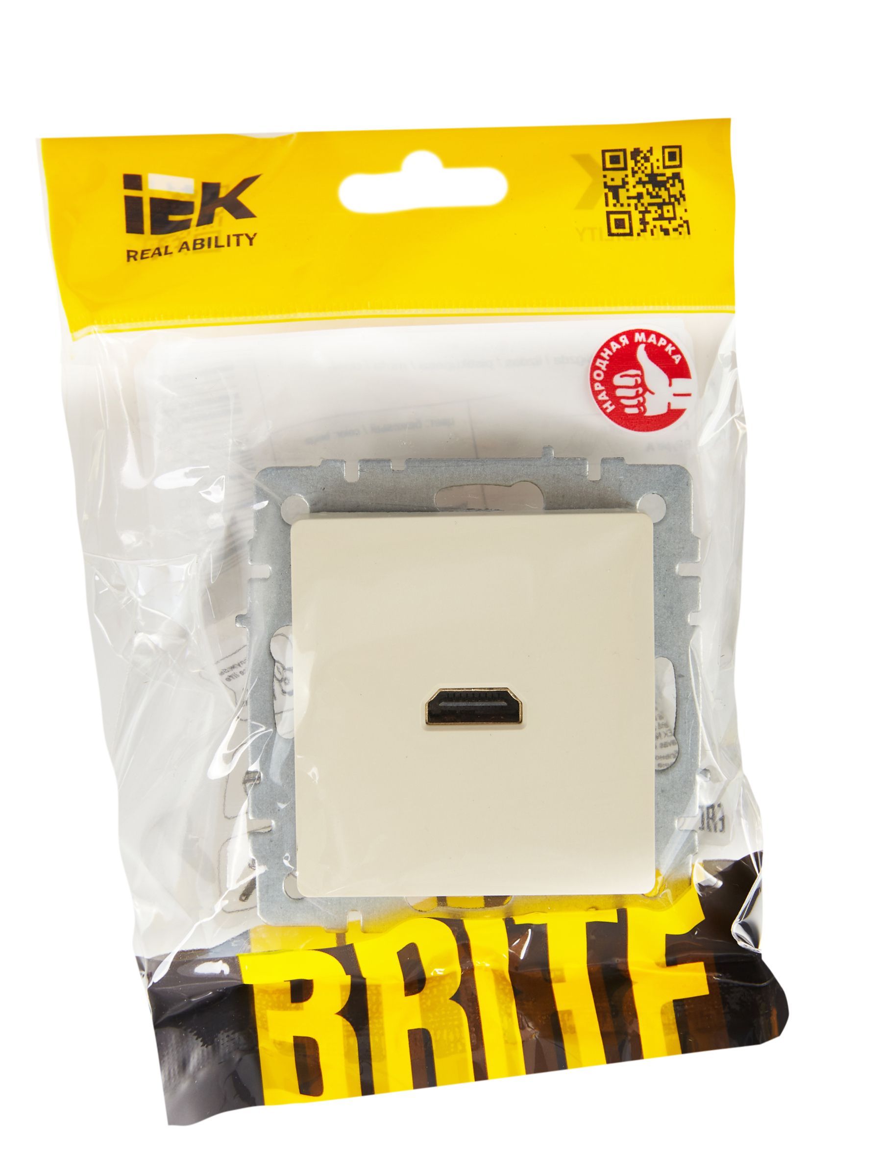 BRITE Розетка HDMI РHDMI-0-БрКр бежевый IEK - Фото 4