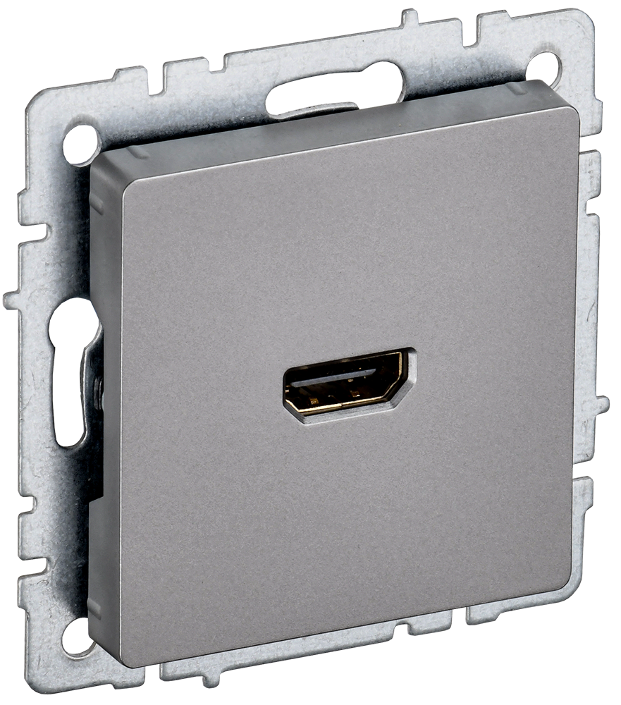 BRITE Розетка HDMI РHDMI-0-БрС сталь IEK BR-H10-K46