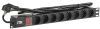 ITK PDU 8 розеток DIN49440 (нем. станд.) с LED выключателем, 1U, шнур 2м вилка DIN49441 (нем. станд.), профиль из ПВХ, черный PH12-8D1-P
