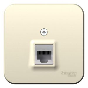 Розетка компьютерная 1-м ОП Blanca RJ45 кат.5E с изолир. пластиной молочн. SE BLNIA045002 1210523