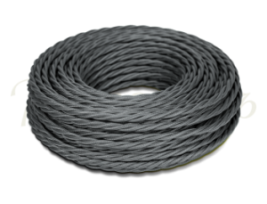 Провод декоративный витой TV+Internet, цвет - графит, ТМ "МезонинЪ,(бухта 45м) GE72100-38 GE72100-38
