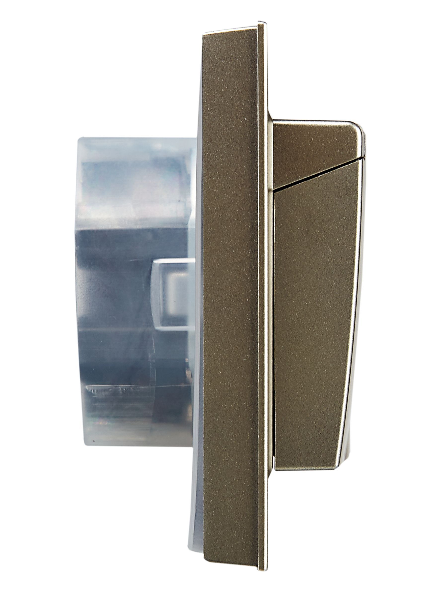 BRITE Розетка 2-местная с заземлением с защитными шторками и крышкой 16А в сборе IP44 РСбш12-3-44-БрШ шампань IEK - Фото 2