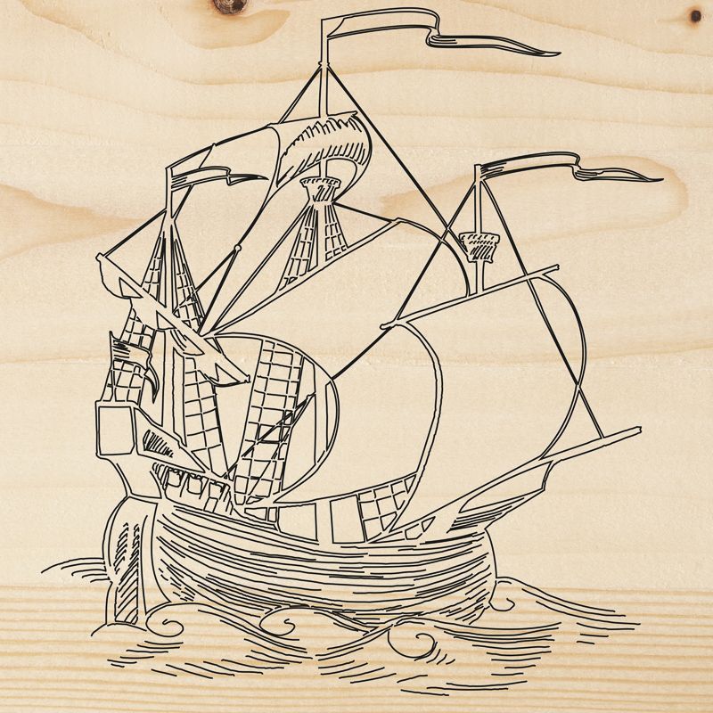 Доска для выжигания «Каравелла», 150х150мм, 1 шт., пакет REXANT 12-0920