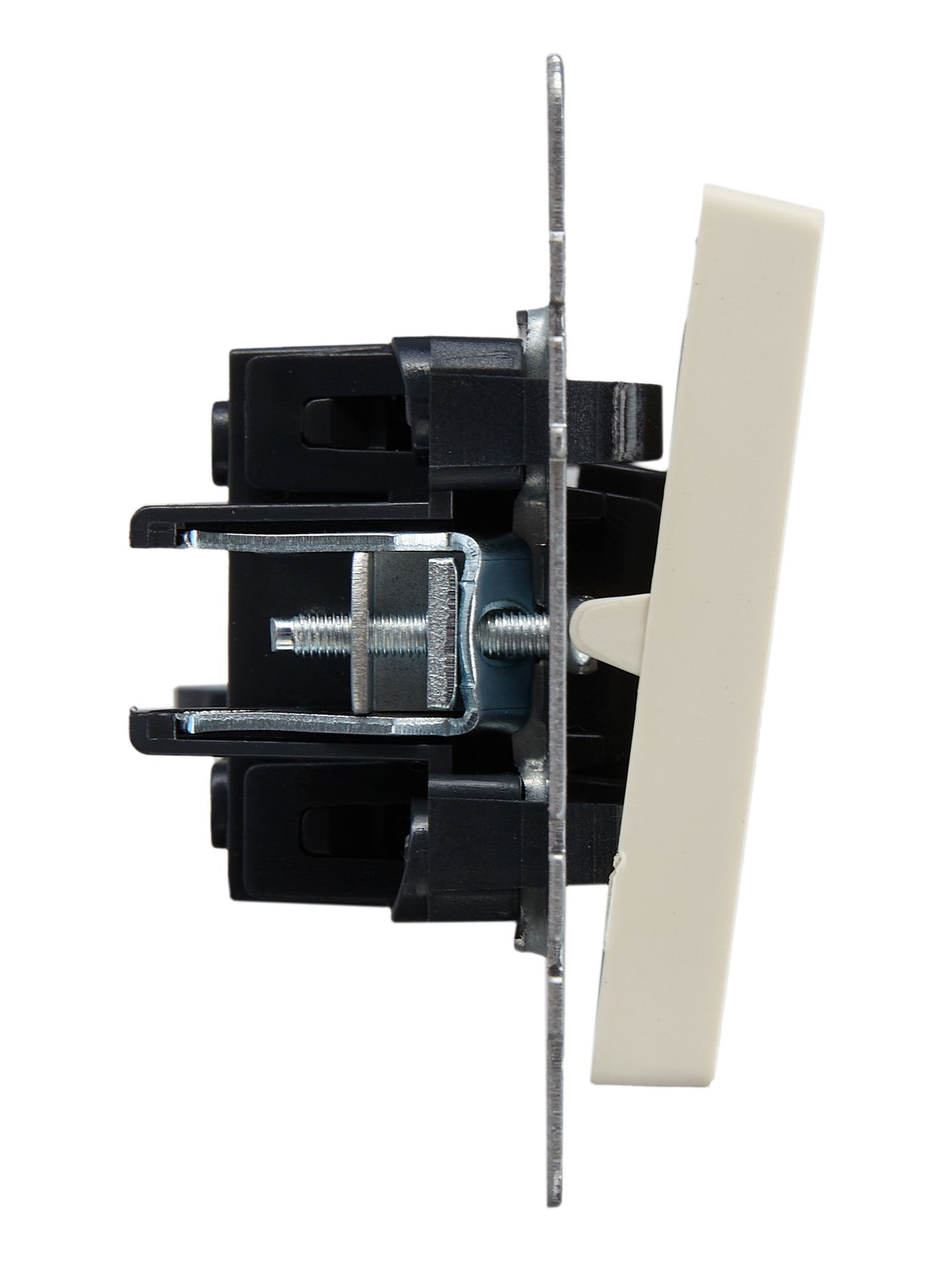 BRITE Выключатель 1-клавишный самовозвратный 10А ВС10-1-4-БрКр бежевый IEK - Фото 6