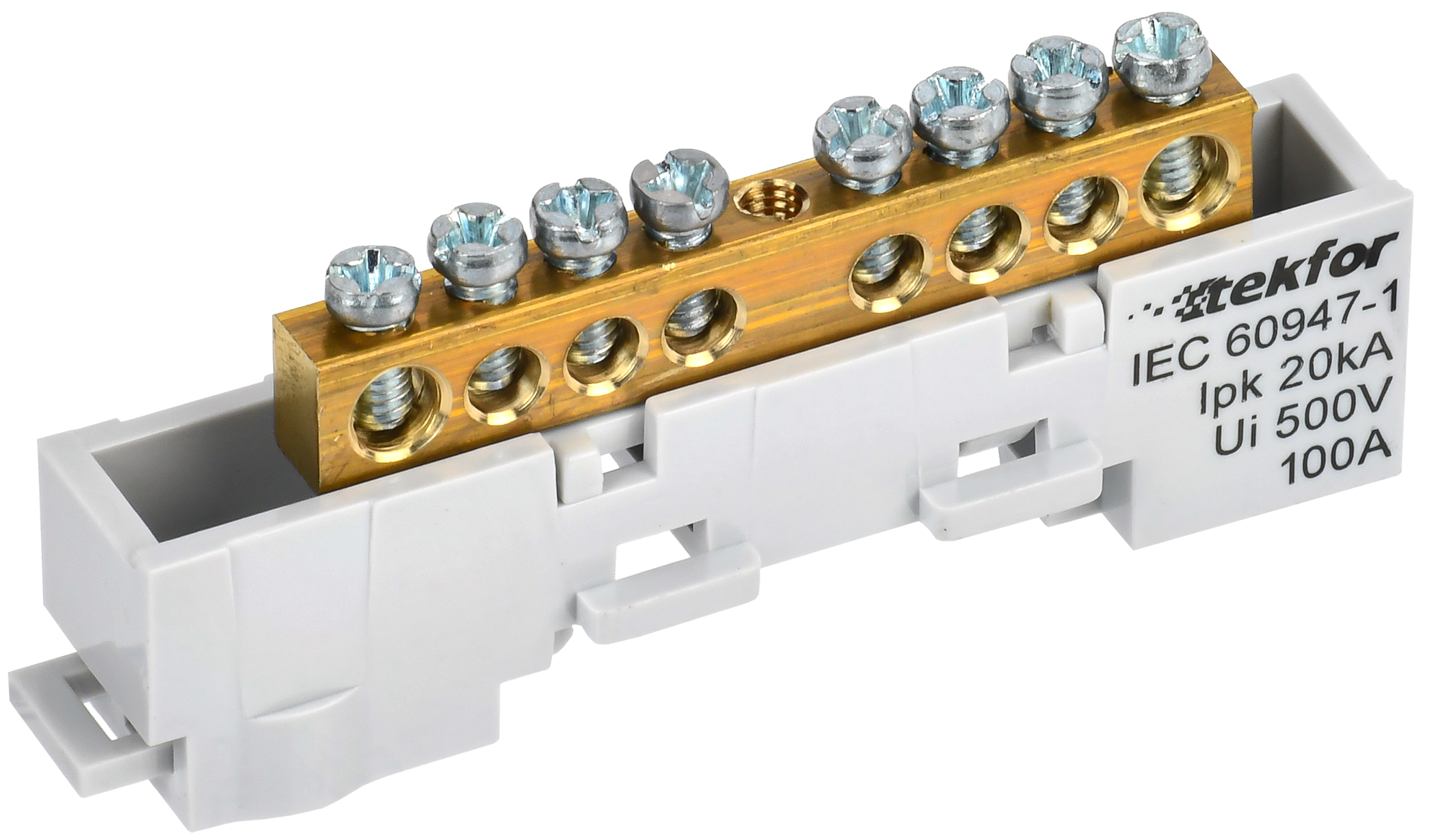 TEKFOR Шина L "фаза" неизолированная на универсальном держателе 6х9-8-Ср IEK TF-NN10-08-DL-K03