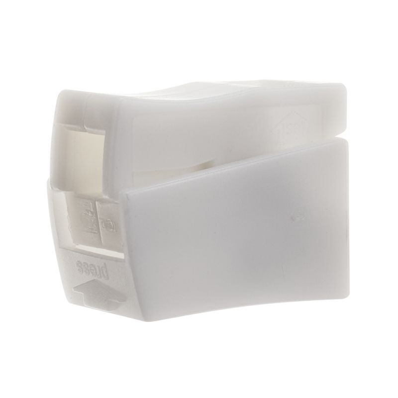 Строительно-монтажная клемма СМК 224-112 для светильника на 2 проводника (0,2-2,5)/(0,14-2,5) мм², белая (100 шт./уп.) REXANT 07-2411