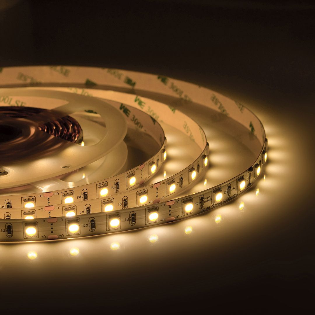 Лента светодиодная СТ smd5050 60д/м 12В 3000К IP20 5м Apeyron