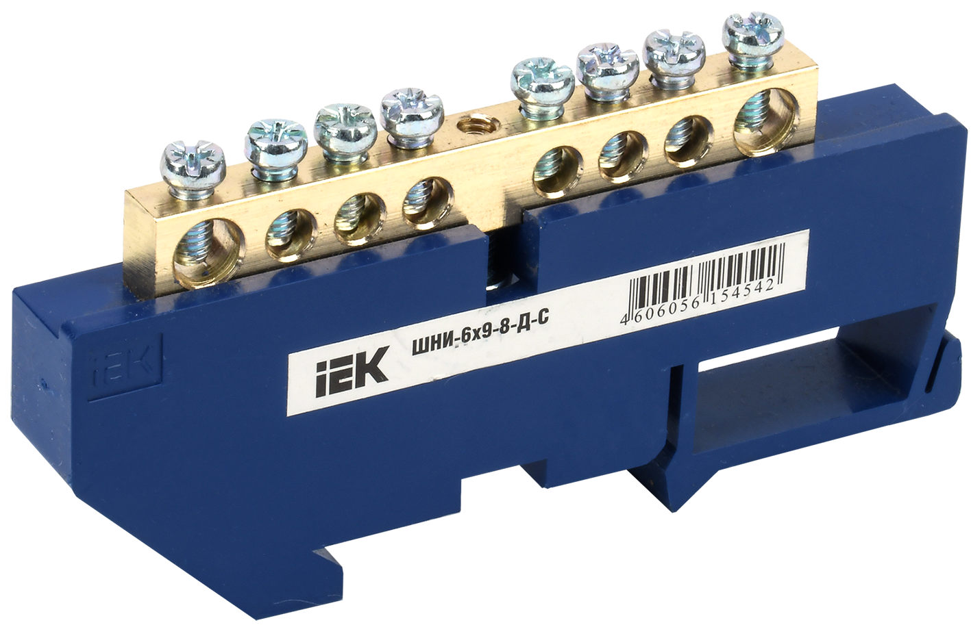 Шина N "ноль" на DIN-изол ШНИ-6х9-8-Д-С IEK