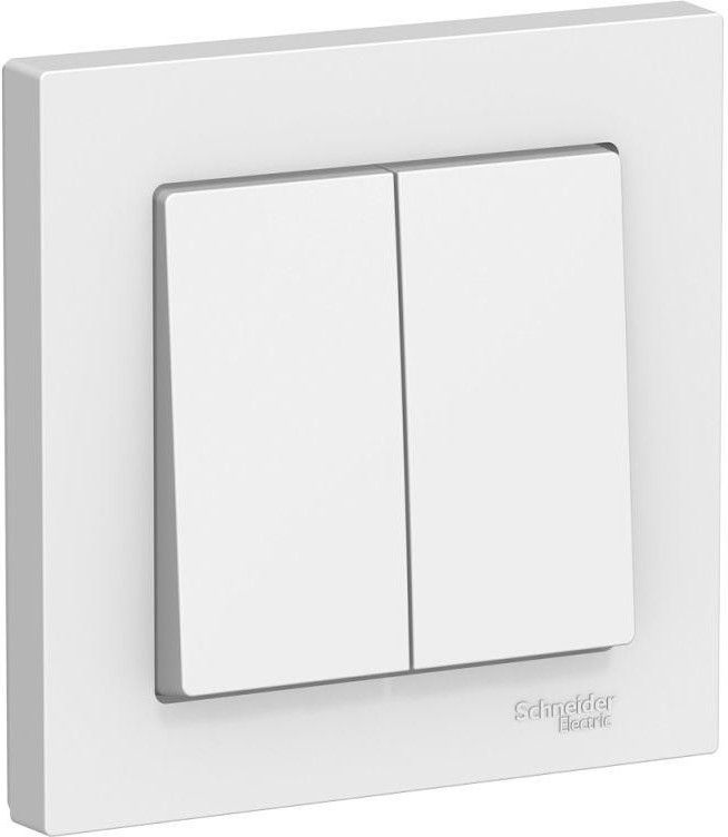 Выключатель 2-кл. СП AtlasDesign 10А IP20 (сх. 5) 10AX в сборе бел. SE ATN000152
