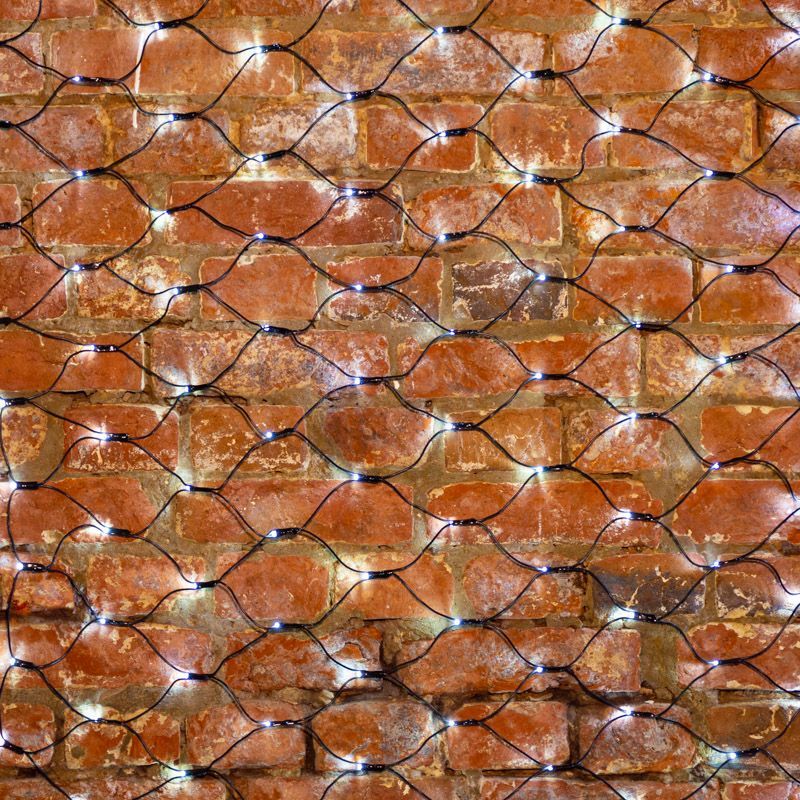 Гирлянда светодиодная Сеть 1х1,5м 160 LED БЕЛЫЙ черный ПВХ IP65 свечение с динамикой 230В блок в комплекте NEON-NIGHT 215-115